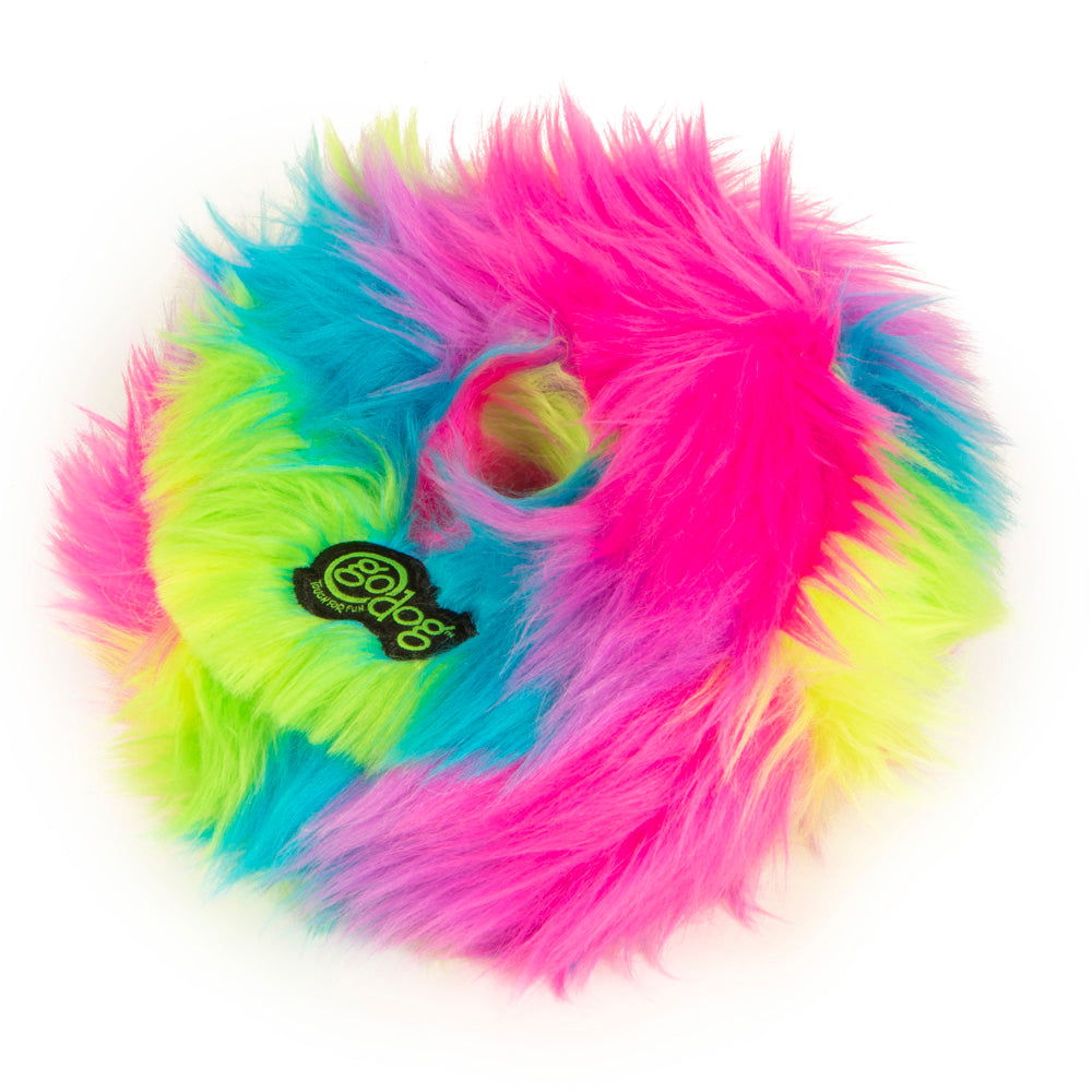 Furballz Rainbow Ring Plush Dog Toy