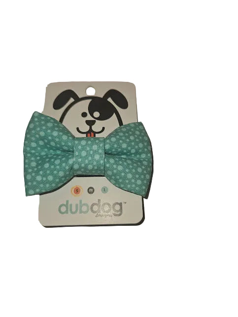 Teal Dotted Bowtie Collar Accessory