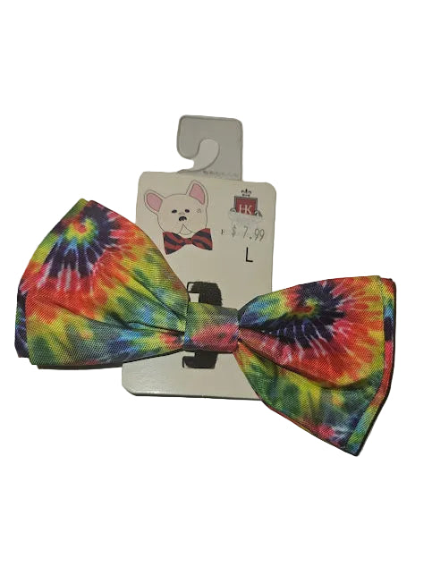 Woodstock Tie Dye Bowtie Collar Accessory