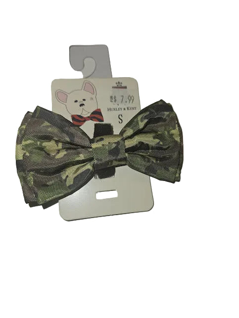Camo Dog Green Bowtie Collar Accessory