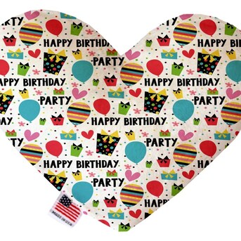 Happy Birthday Heart Plush Dog Toy
