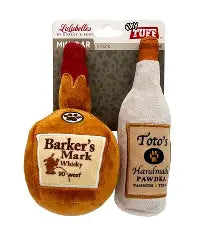 Tiny Tuff Mini Bar Plush Dog Toy 2 pack