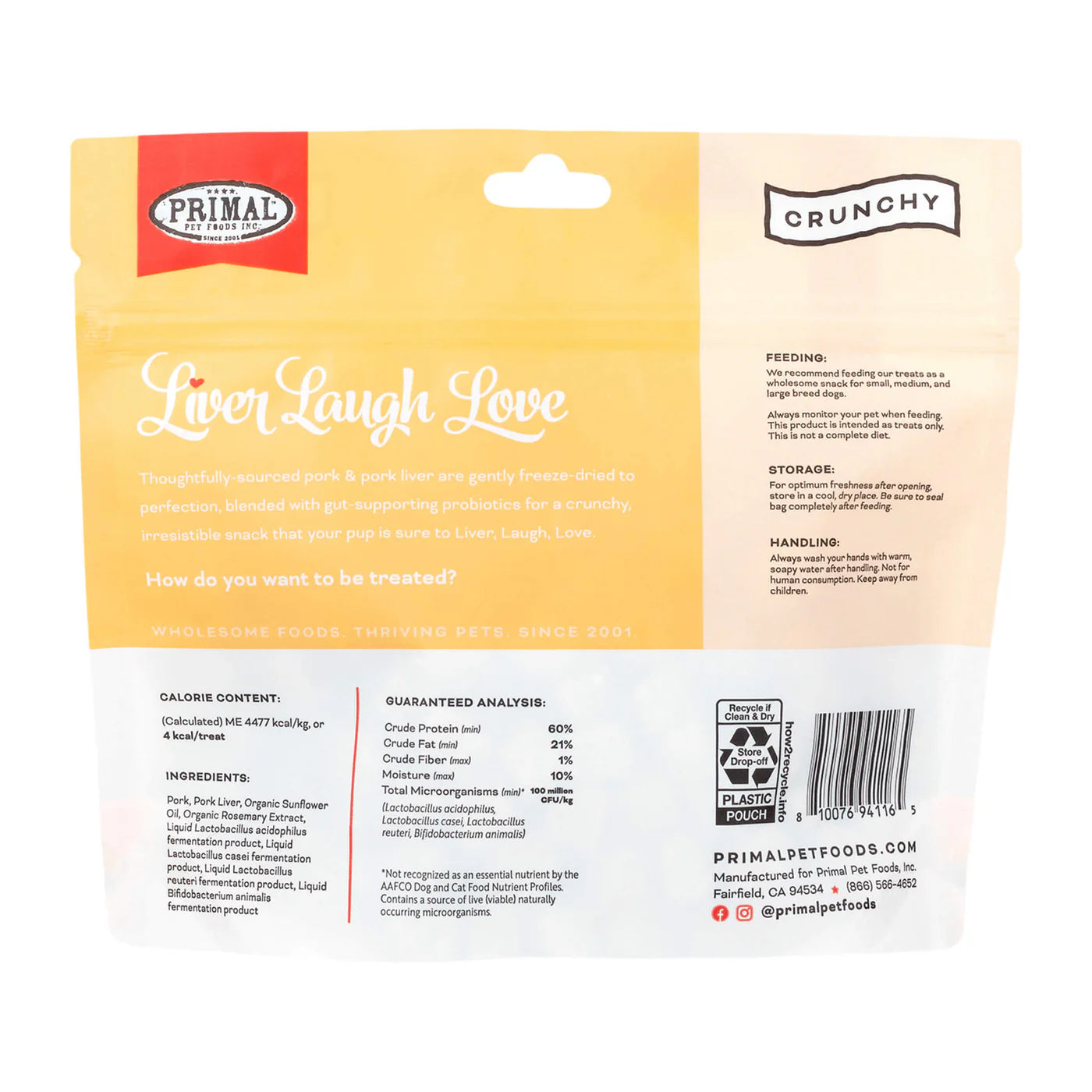 Freeze Dried Pork Liver Treat 1.5 oz