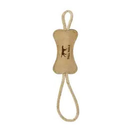 12" Natural Leather Tug Dog Toy